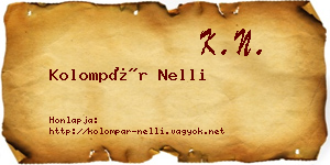 Kolompár Nelli névjegykártya